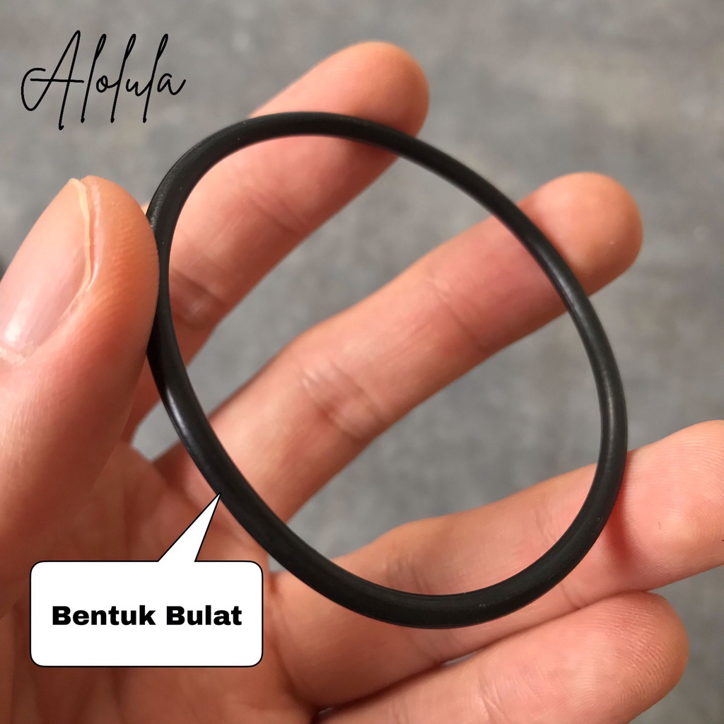 Alolula - Gelang Hitam Polos / Gelang Hitam Pria / Gelang Tangan Pria / Gelang Hitam Wanita / Gelang Karet Korea / Gelang Karet Hitam Polos / Gelang Tali Polos / Gelang Karet Hitam / Gelang Hitam Korea / Gelang Karet Polos / Gelang Hitam Premium