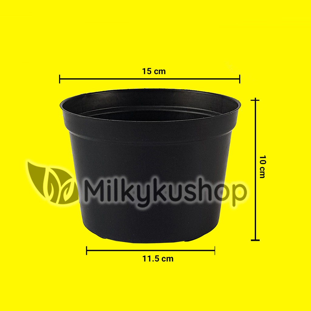 POT JM RUPLAS 17 BIBIT WARNA 15 CM - PAKET 6 PCS - POT BUNGA TANAMAN