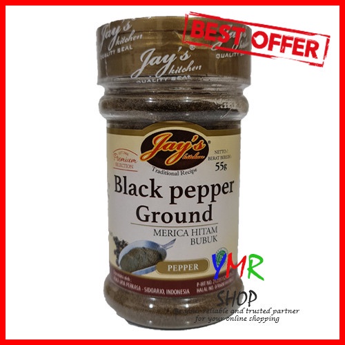 Jay's Jays Black Pepper Ground Lada Hitam Halus 55Gr