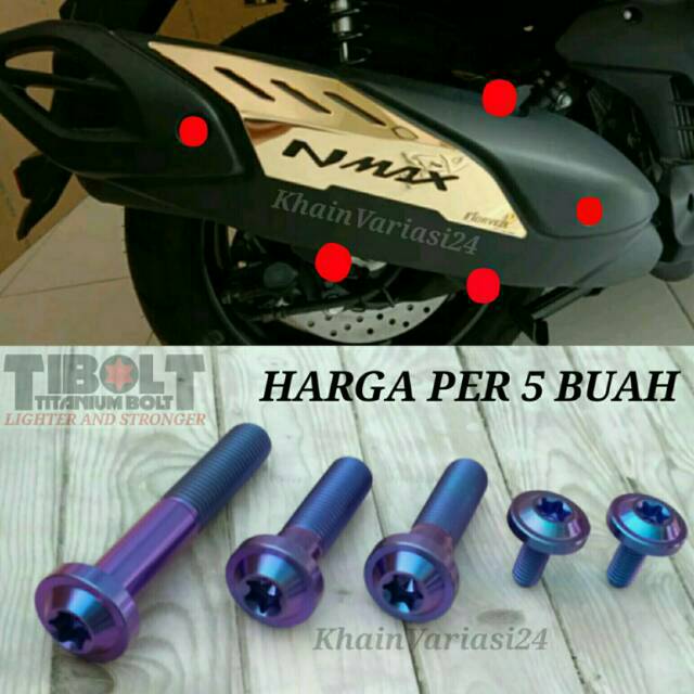 Baut Titanium gr5 knalpot aerox Nmax n max DH