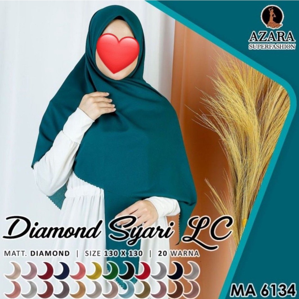JILBAB SEGIEMPAT JUMBO DIAMOND CREPE UKURAN 130X130 AZARA SYARI LASER CUT