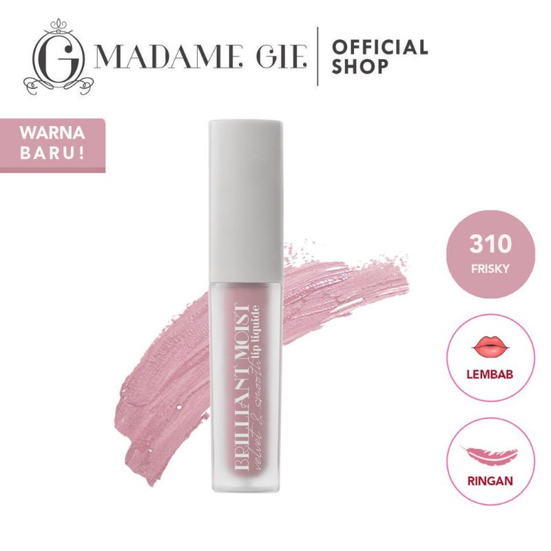 ⭐️ Beauty Expert ⭐️ Madame Gie Briliant Moist Velvet &amp; Smooth Lip Liquide - MakeUp Lip Cream Lipstik