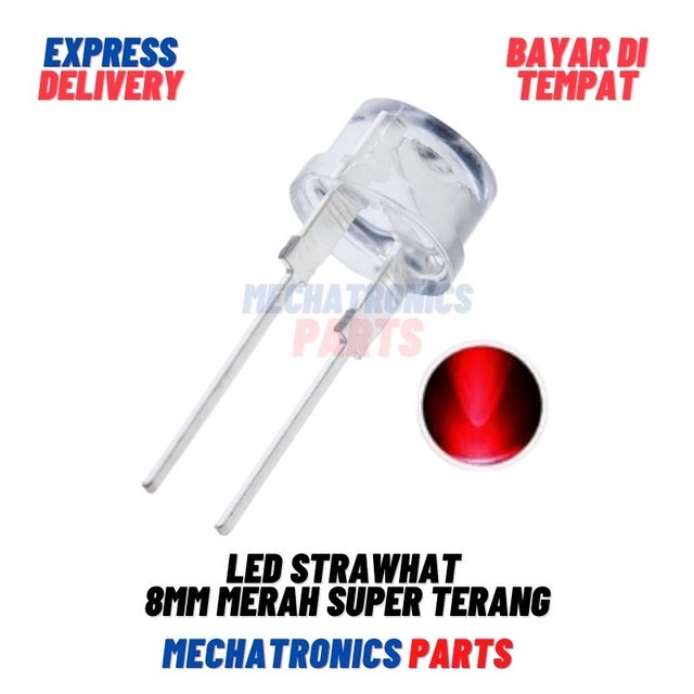 LED STRAWHAT 8MM SUPER TERANG