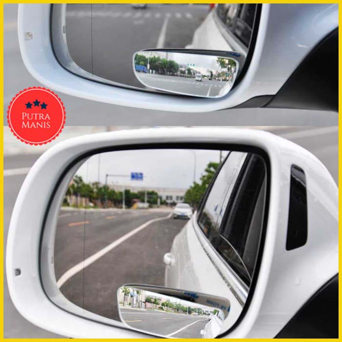 Kaca Spion Tambahan miror tabahan Blind Spot Mirror Oval Wide Adjustable Mobil pembesar cembung