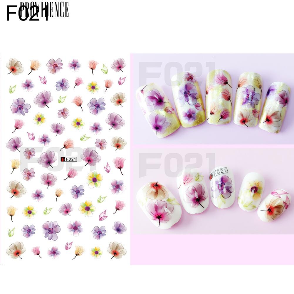 [Bayar Di Tempat] 1 Lembar Bunga Kupu-kupu Pola Nail Art Stiker DIY Decal Manicure Alat