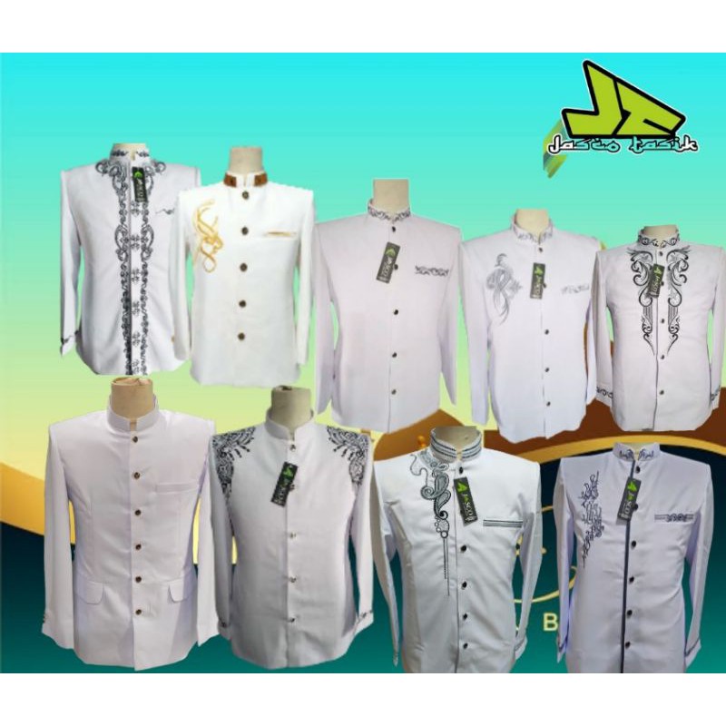 Jasko putih baju lebaran Jasco Jas Koko Aneka jasko muslim pria dewasa lengan panjang