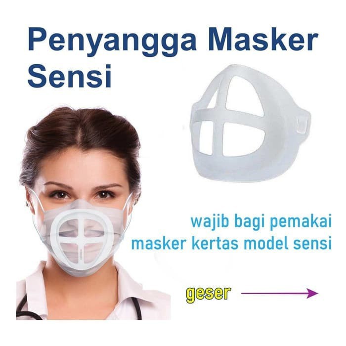 Penyangga Masker Anti Sesak Pengap - Transparent Silicone Mask Bracket