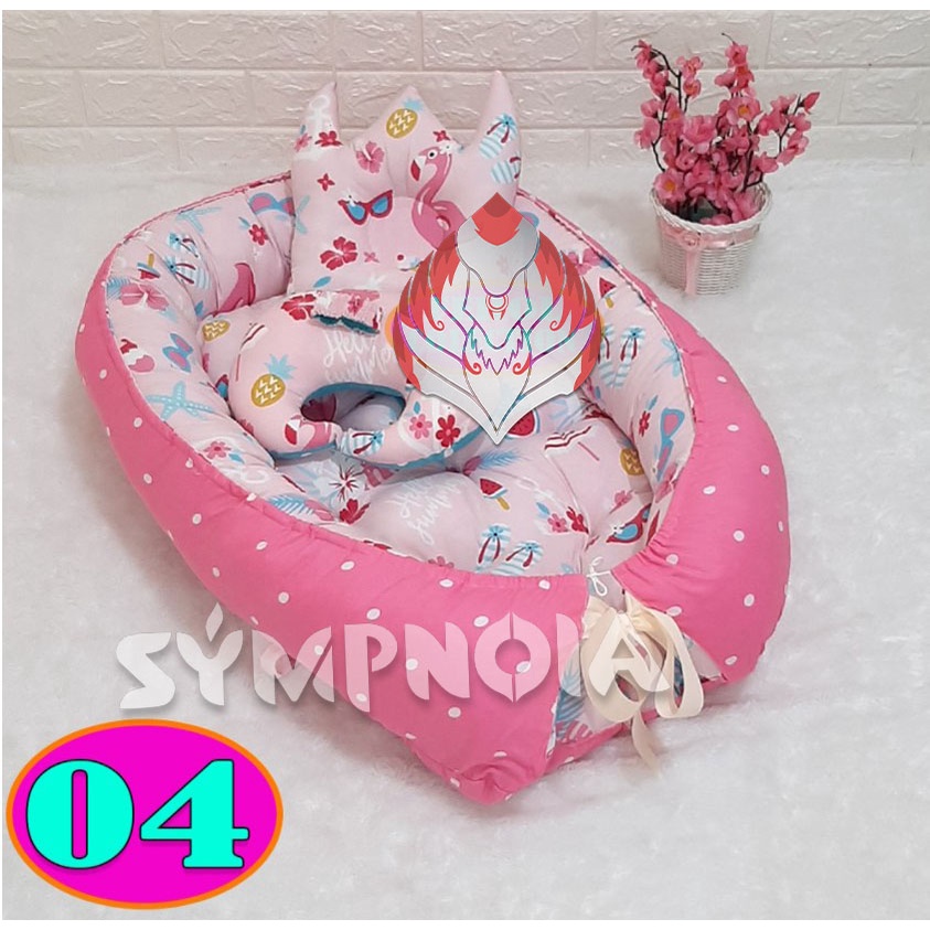 Baby Nest Free Bantal Peyang Mahkota / Babynest / Kasur Bayi / Kado Lahiran