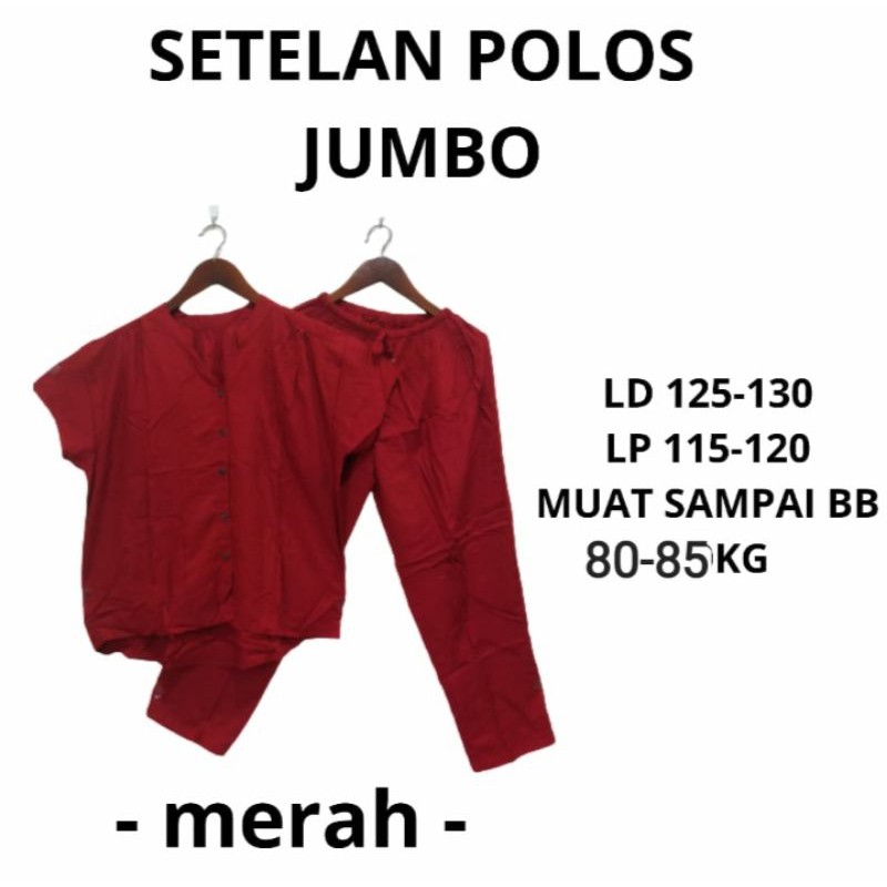 SETELAN RAYON WANITA PREMIUM JUMBO SAMPAI BB 80KG / ONESET DAILY RAYON JUMBO POLOS