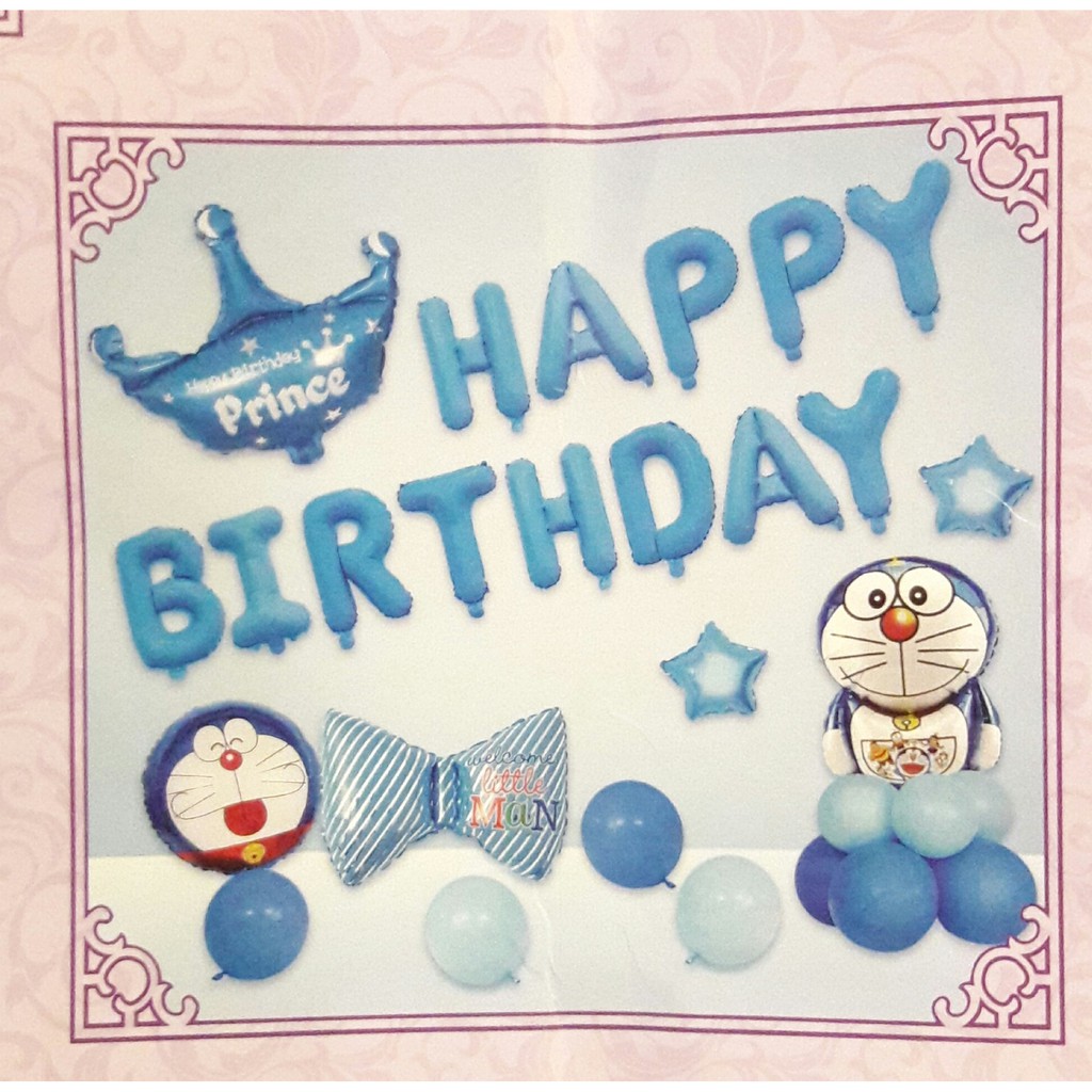 Balon Set Ulang Tahun Doraemon 8808