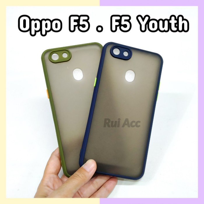 Case Aero Oppo F5 YOUTH Bumper Dove TPU Soft Hard Fuze Doff Matte My Choice Protect Camera Rui Acc