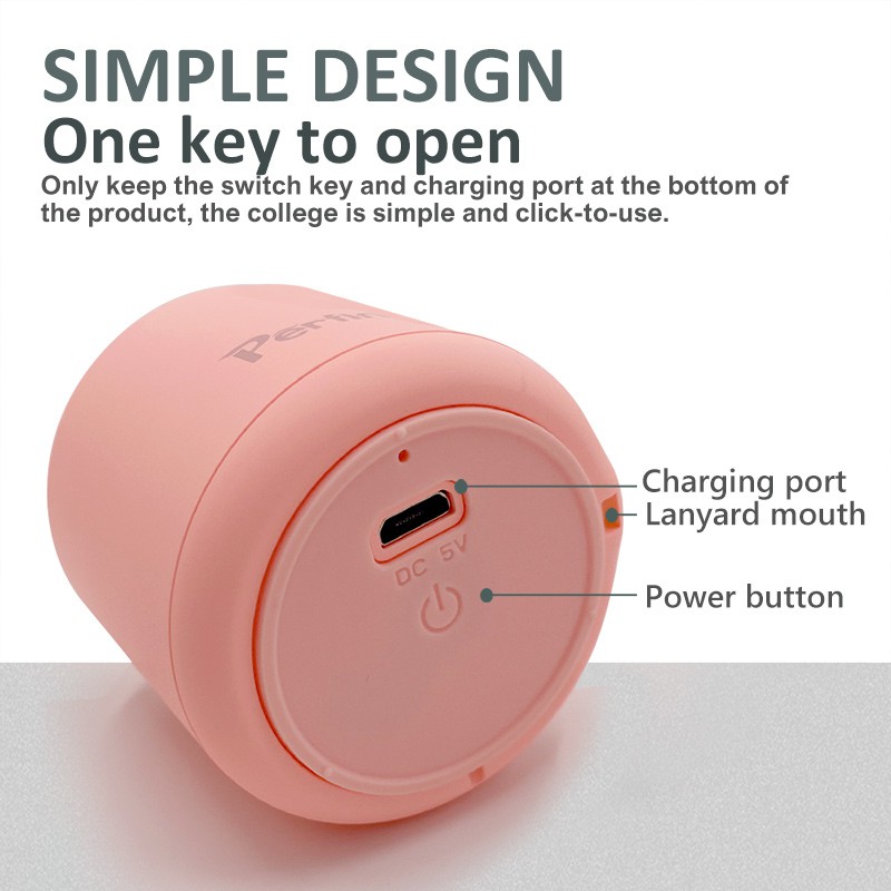 Perfin PFITWS01 TWS speaker bluetooth portabel mini Pink