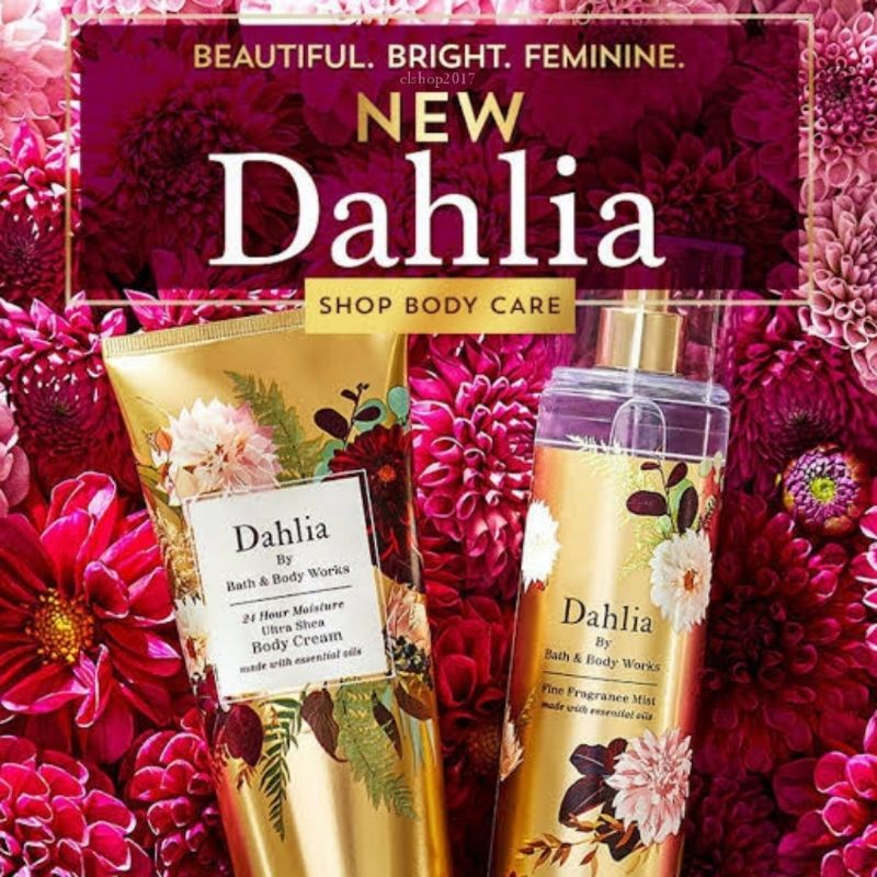 BATH &amp; BODY WORKS BBW DAHLIA SERIES MIST LOTION SHOWER GEL BODY CREAM HAND CREAM SHOWER GEL BODY CREAM LOTION MIST WASH WALLFLOWER ROOMSPRAY SCENTPORTABLE GENTLE GEL DEEP CLEANSING GENTLE FOAMING CREAMY LUXE