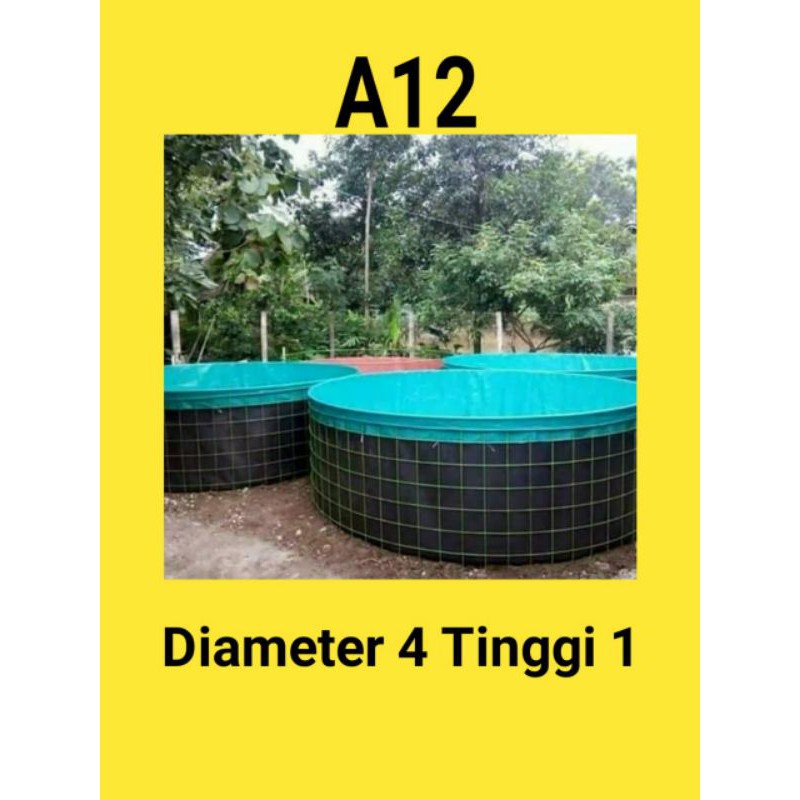 kolam terpal bundar/kolam lele&nila D4 T1 A12