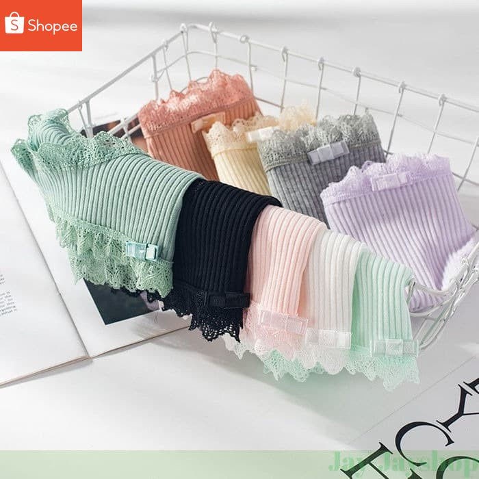 Celana dalam wanita Brief Bahan Katun Breathable dengan Renda TERLARIS