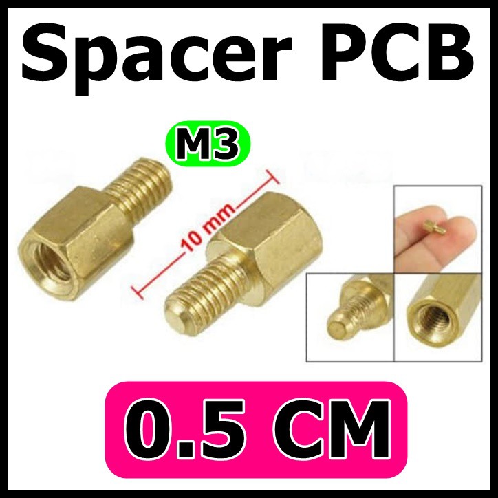 SPACER LOGAM BESI KUNINGAN 0,5CM 0,5 CM 5MM