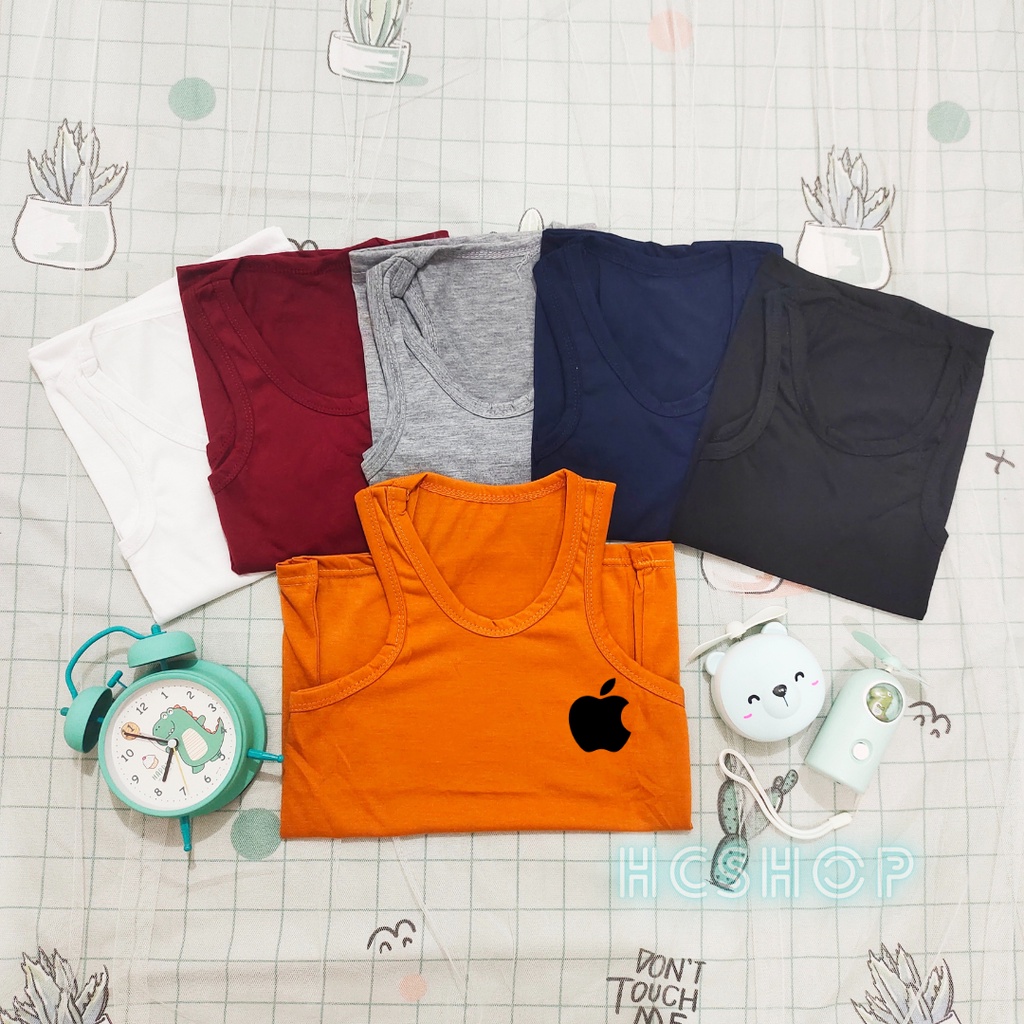 Baju Singlet Logo Apple Anak usia 2-16 Tahun kaos Singlet Anak Unisex Anak Dalaman Anak Tanktop Ank cowo cewe