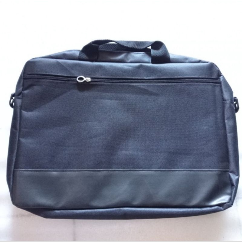 tas laptop jinjing/slempang masuk laptop 15inch  hitam polos simple murahh