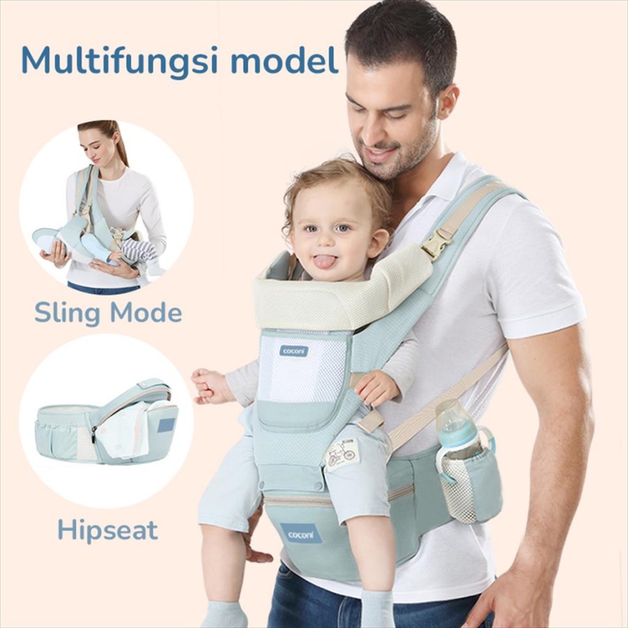 Coconi 2in1 Breathable Hipseat Carrier / Gendongan Bayi Multifungsi