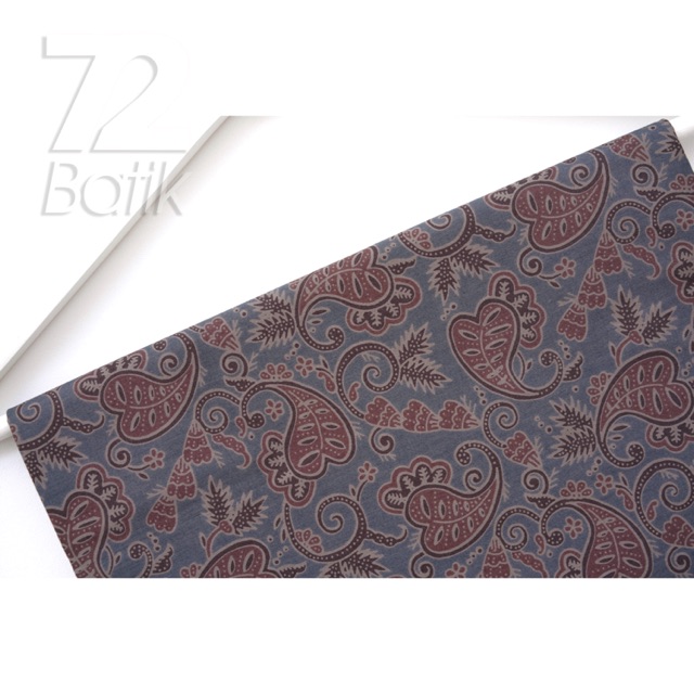 KAIN BATIK KATUN Premium Warna Abu Abu Tua Grey Gray 729355 Cap 72 Jarik Jarit Samping Kebat Panjang Batik Katun Modern Premium Bahan Seragam Batik Pernikahan Kantor Keluarga Murah Kamen Jadi Batik Bali Lembaran