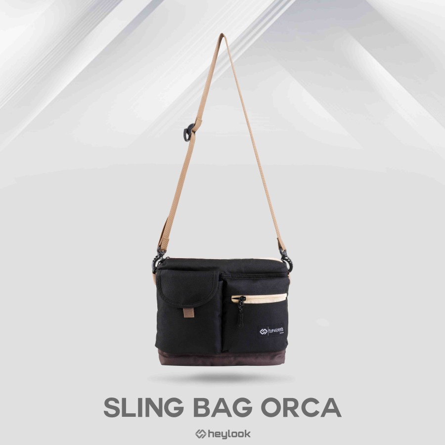 Tas Selempang Pria Terbaru Slingbag Orca Bahan Cordura Tas Selempang Distro Gadget HP Kamera Premium Kuat Awet