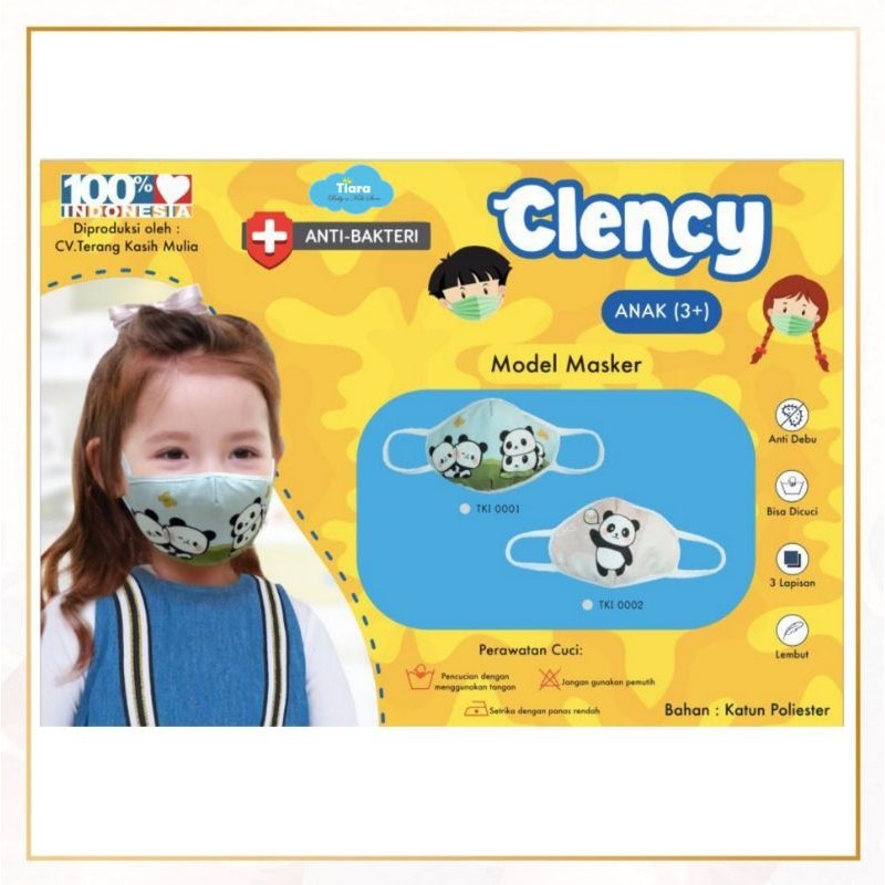 CLENCY MASKER ANAK 3TAHUN+