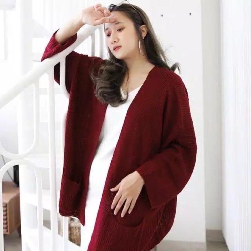 KARDY LAVELA BIG SIZE/sweater basicc rajut/tebal dan berkualitas