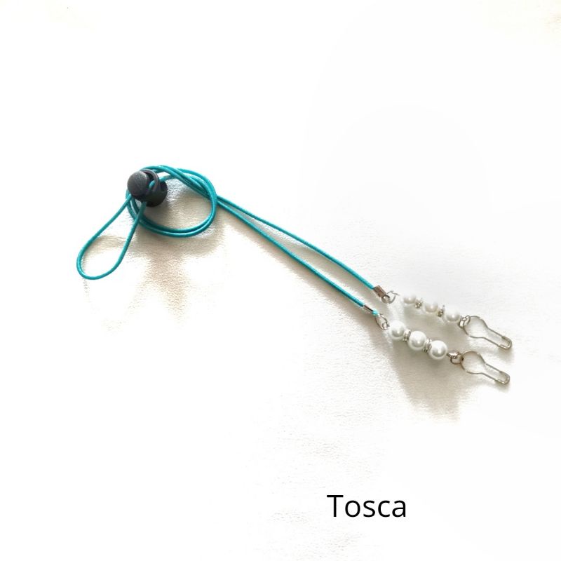 KALUNG MASKER 2 IN 1 MUTIARA / KONEKTOR SEKALIGUS STRAP MASKER HIJAB-KM Tosca