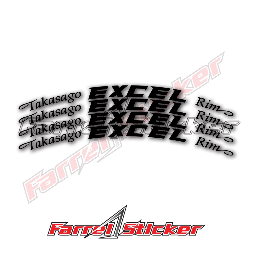 stiker velg sticker TAKASAGO EXCEL RIM