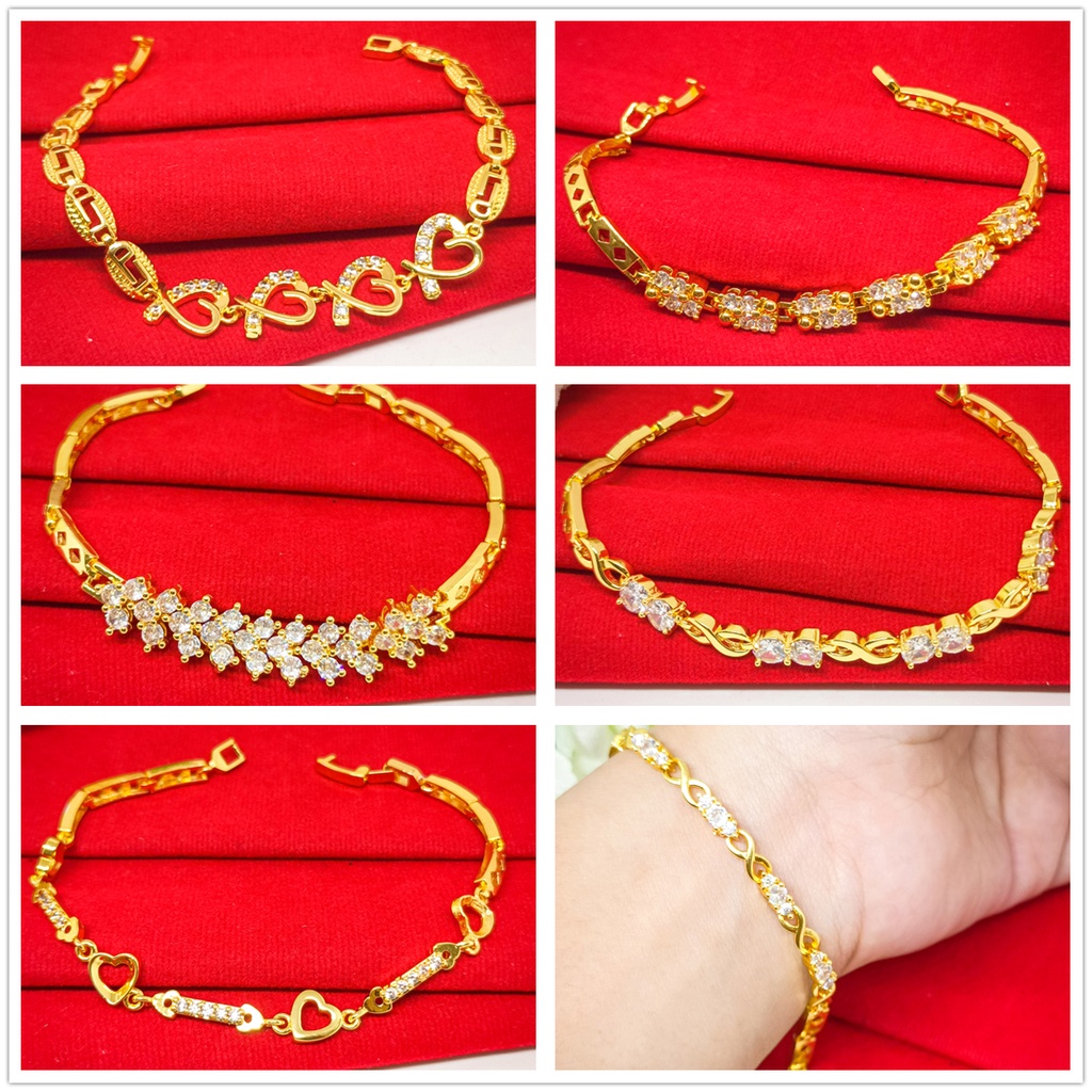 Xuping Gelang Tangan lapis emas 24k Perhiasan Lapis Emas 24K gold Bracelet Fashion bangle