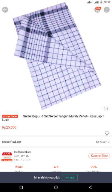 Serbet Dapur -1 Set Serbet Tangan Murah Meriah - Kain Lap 1 Lusin
