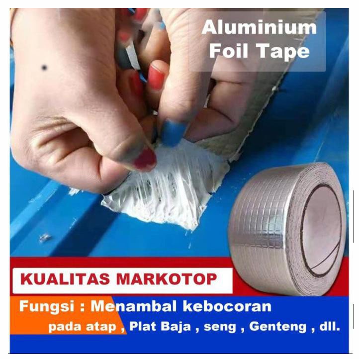 Trend-Lakban Anti Bocor Anti Air Aluminium Foil Butyl Super Waterproof Tape 5mx5cm