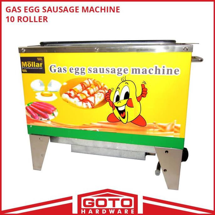 Dapatkan Mesin Sosis Telur Sostel Gas Egg Roll Hotdog Sausage 10 Lubang Juara
