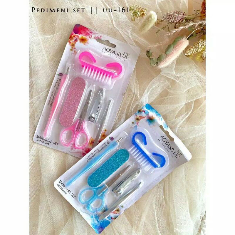 ❤ RATU ❤ Manicure Pedicure | Pinset Gunting Kuku | Alat Pembersih Kaki 4in1 Paddle | Sikat Batu Apung Amplas Meni Pedi Gagang | Gunting kuku karakter