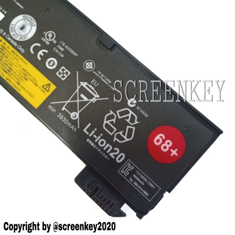 Baterai Laptop Lenovo ThinkPad X240 X240S X250 X260 T440 X240 X250 T440 T450 K2450 45N1126 T440S 68+