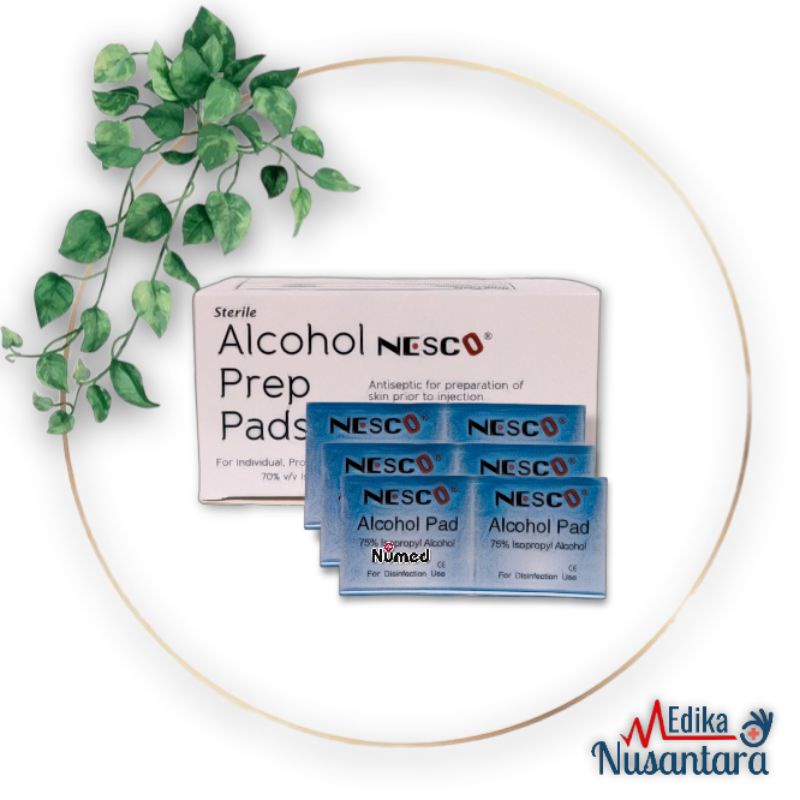 NESCO Alcohol Swab isi 100 Tissue Alkohol Kapas Alkohol Nesco 100 Pads