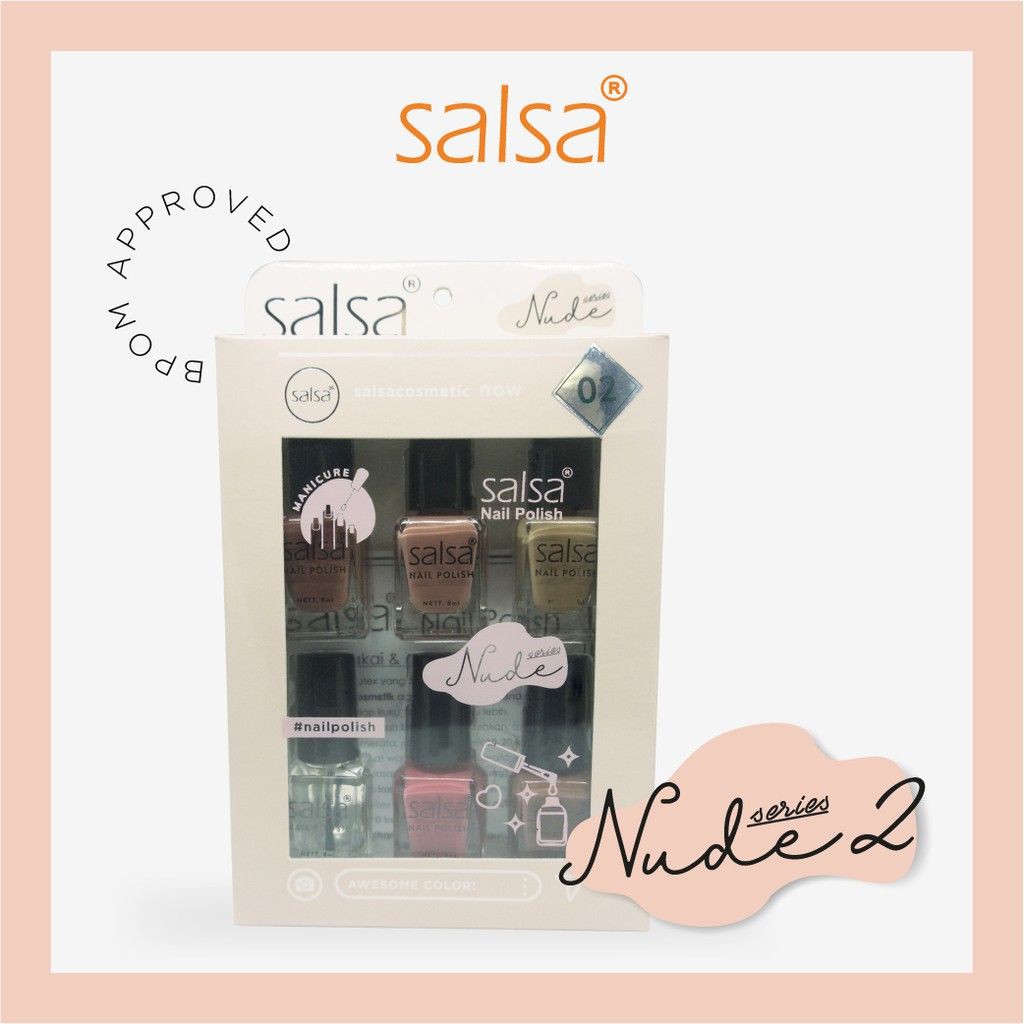 SALSA Nail Polish Kutek Cat  Kuku  Warna Nude 8 ml 8 