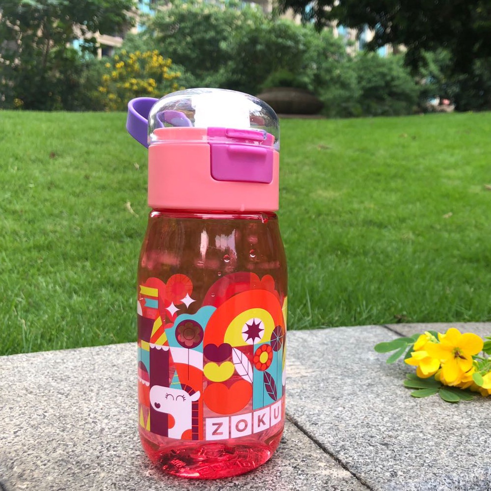 Zoku Kids Flip Gulp Bottle 475ml - Botol Minum Anak Anti Tumpah Child Kids Bekal Tutup Sekolah