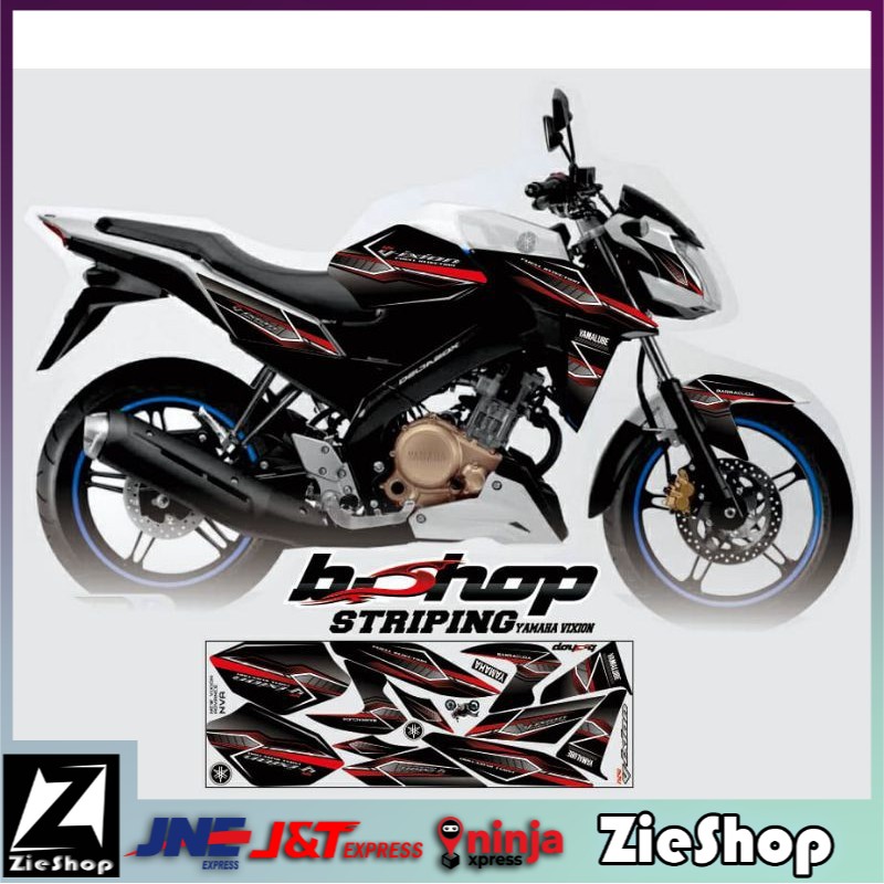 Striping Vixion NVA grafis merah variasi