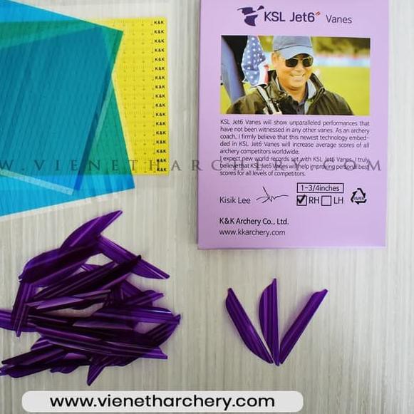 WOW MURAH♘ KSL JET6 VANES - K&K ARCHERY 1-3/4" SPIN WINGS - SPINWING RECURVE *pp*