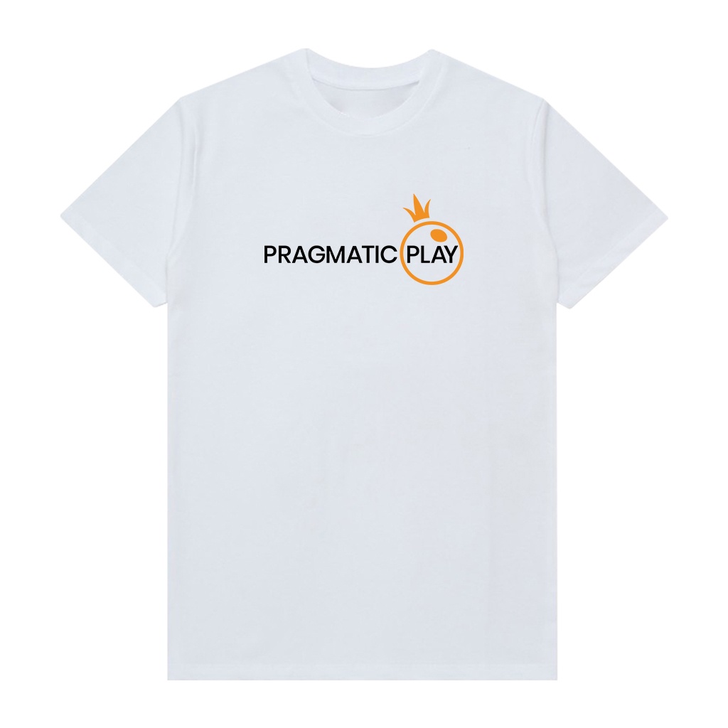 Kaos Pragmatic - Putih - Kaos Pragmatic Play - Kaos Pria - Atasan Pria - Kaos Game Slot - Kaos Slot Pragmatic - Pragmatic Play - Kaos Distro - Kaos Distro Pria - Combed 30s