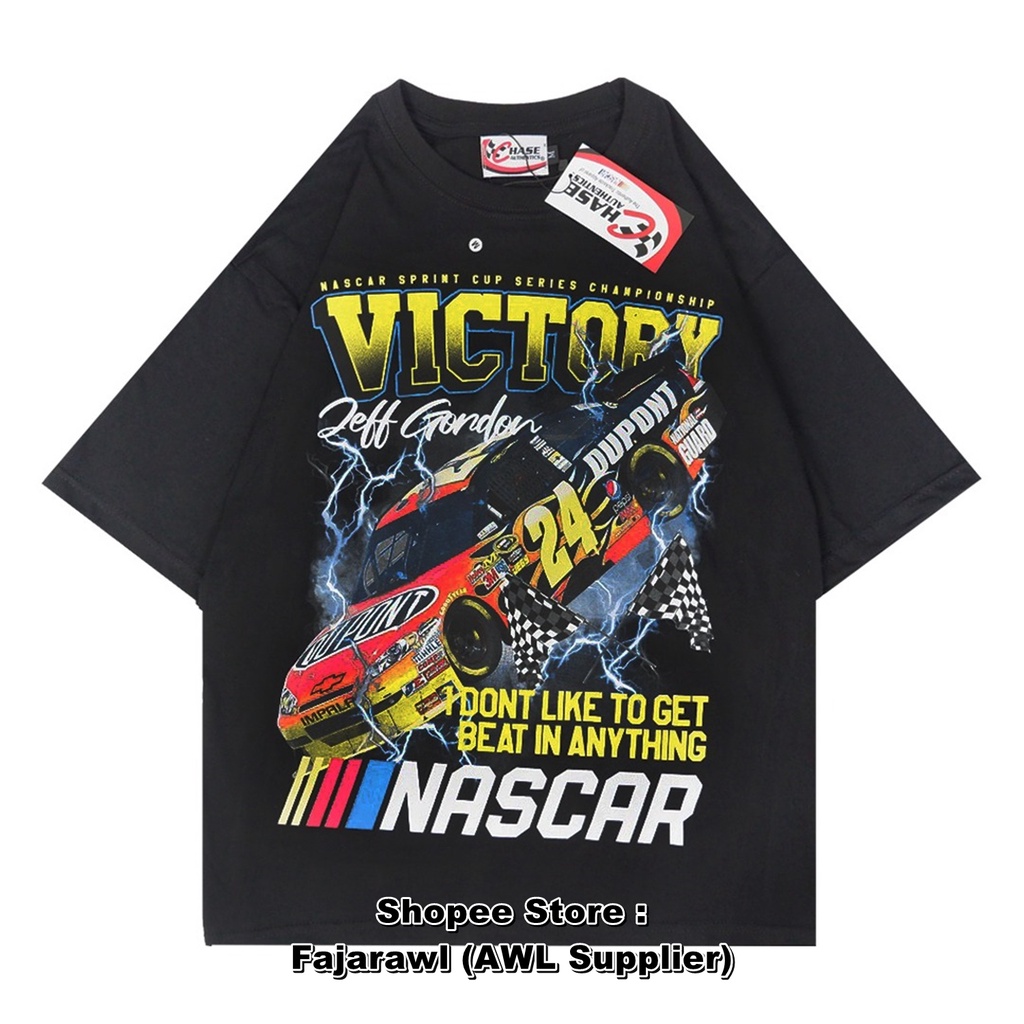 KAOS TSHIRT NASCAR VICTORY JEFF GORDON DUPONT VINTAGE BOOTLEG OVERSIZE TAG LABEL CHASE AUTHENTICS