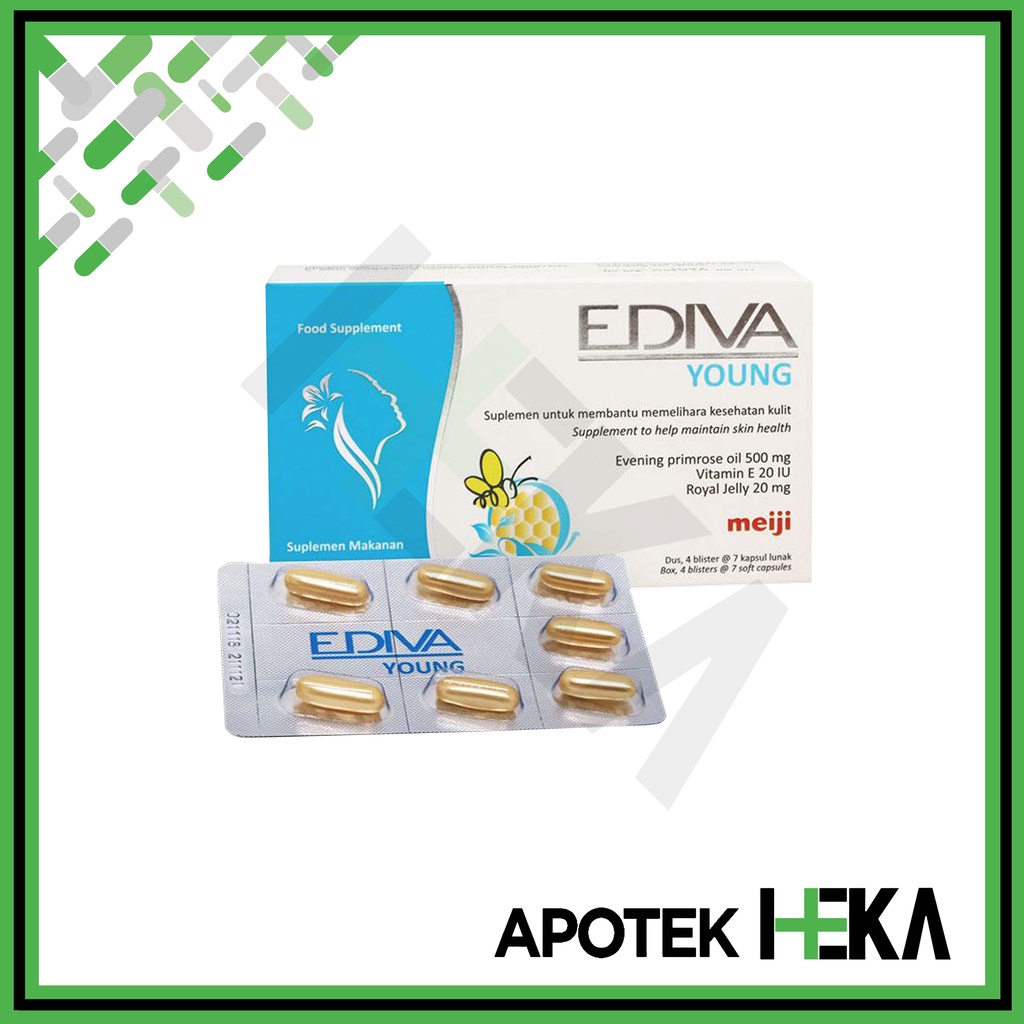 Ediva Young Box isi 28 Tablet - Vitamin E Royal Jelly Memelihara Kulit (SEMARANG)