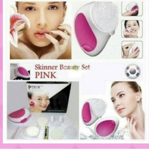 GARANSI 1 BLN Pink skinner beauty set /pembersih wajah elektrik auto