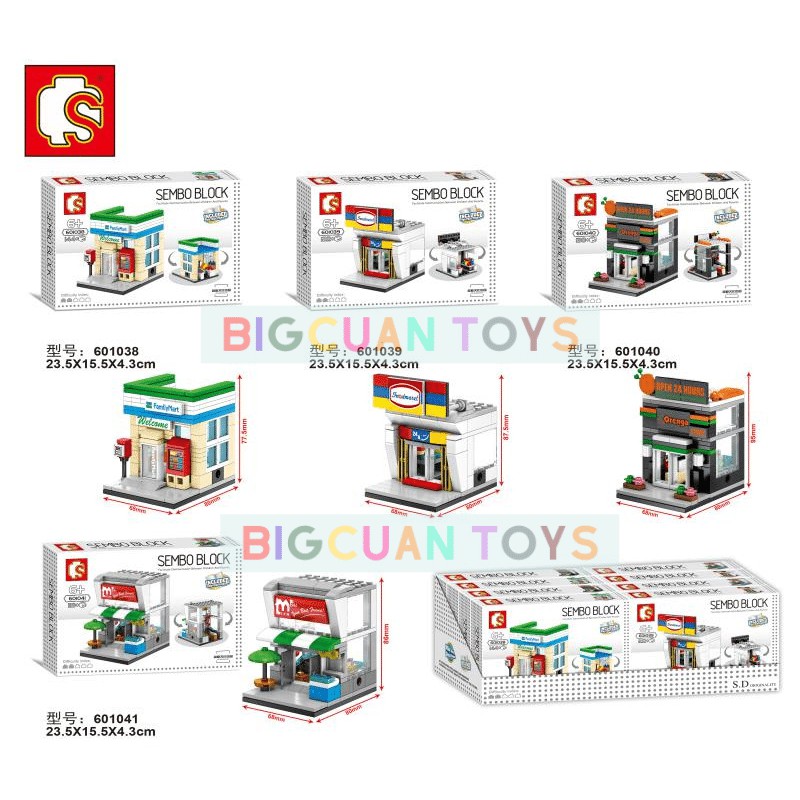 Sembo Block Minimart Series 4in1 SD601038-601041 SNI termurah