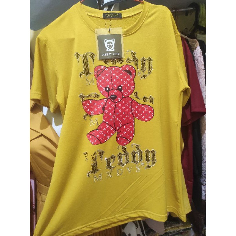 atasan mutiara motif teddy bear jumbo pretty cute