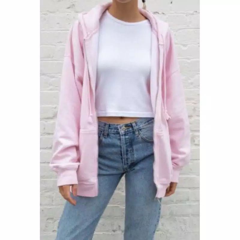 Hoodie polos Oversize Zipper L,XL,XXL jaket Switer Wanita Korea dupe carla by libra-5