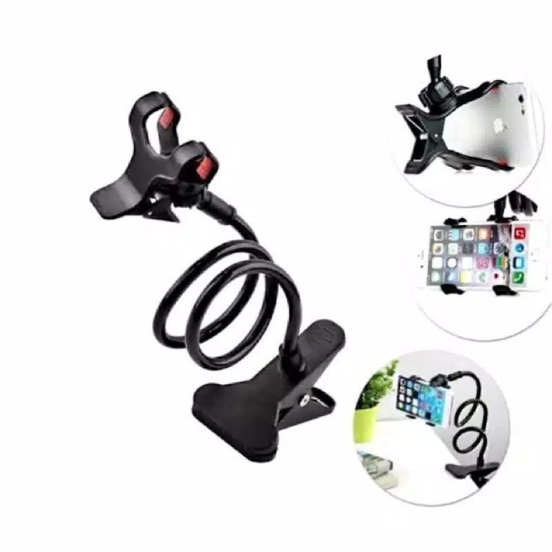 Lazy neck Clip Hp Smartphone Lazy Neck Jepit Tripod Tongsis Handphone