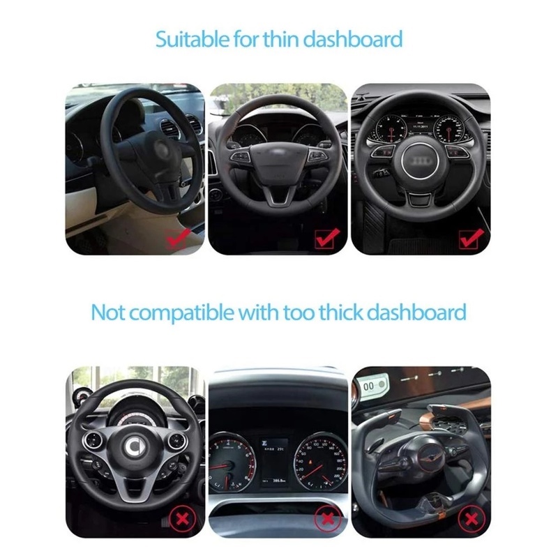 1pc Bracket Stand Holder Handphone / Gps Universal Multifungsi Rotasi 360 ° Untuk Dashboard Mobil