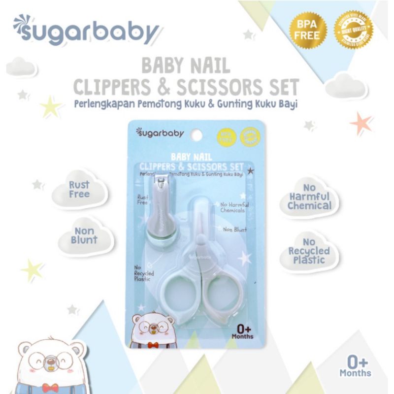 PERLENGKAPAN GUNTING KUKU BAYI - 5in1 MANICURE SET SUGARBABY / NAIL CLIPPERS - GUNTING KUKU BAYI SUGARBABY
